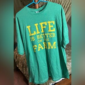 Delta Green Tee with Yellow Print